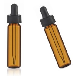 Vial de vidrio ambar cuentagotas 1 DRAM 2