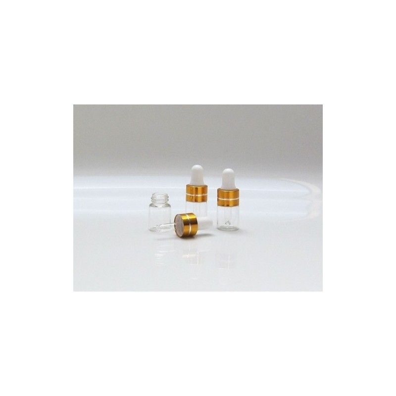 Minibotella gotero 3 ml dorado