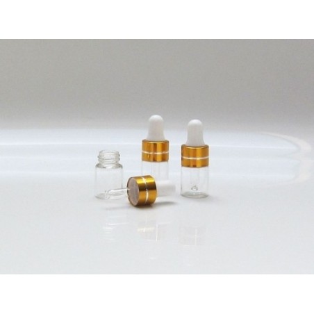 Minibotella gotero 3 ml dorado