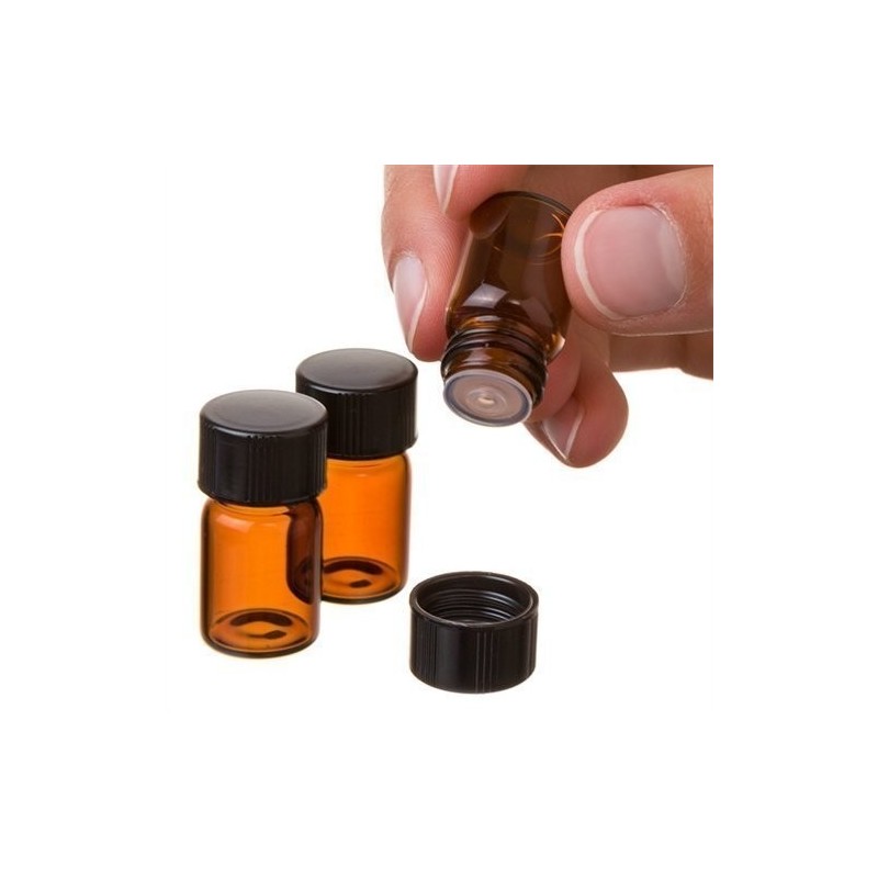 Botella de vidrio ambar rellenable 3 ml