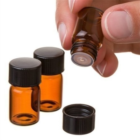 Botella de vidrio ambar rellenable 3 ml