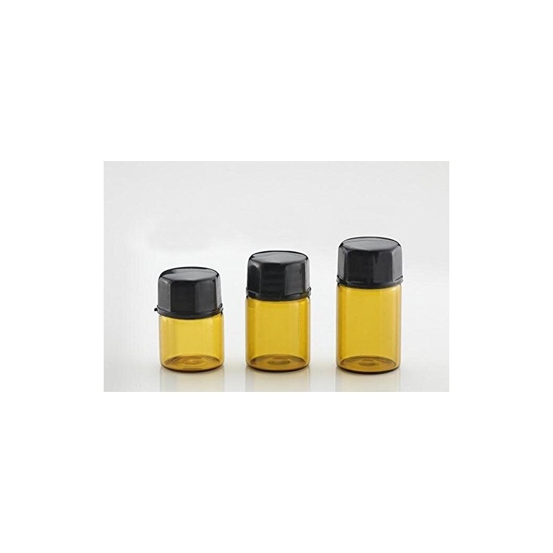 Botella de vidrio ambar rellenable 3 ml