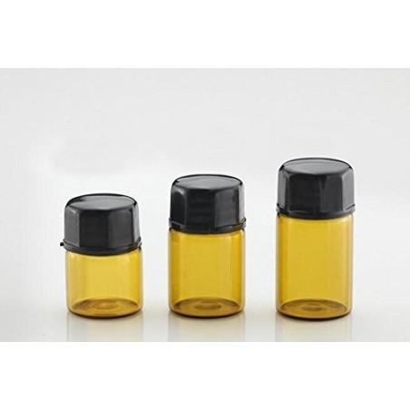 Botella de vidrio ambar rellenable 3 ml