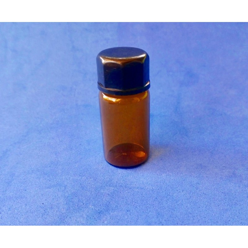 Botella de vidrio ambar rellenable 3 ml