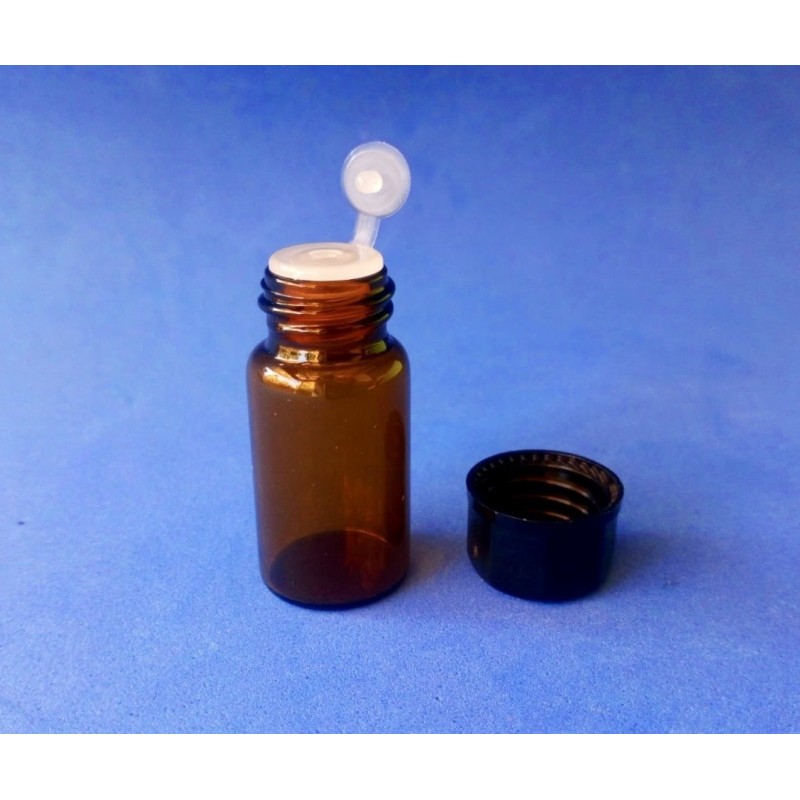 Botella de vidrio ambar rellenable 3 ml