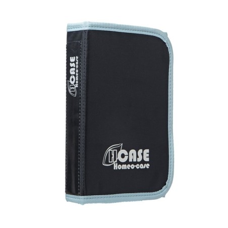 Caso 40 o Homeocase blu marino, bordeaux e rosa