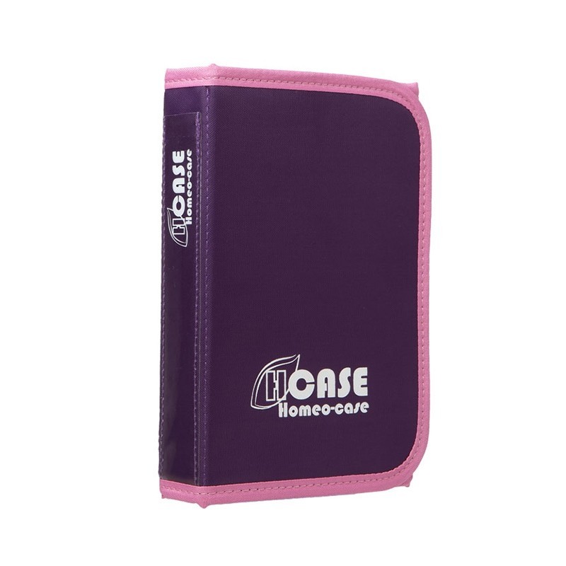 Caso 40 o Homeocase blu marino, bordeaux e rosa