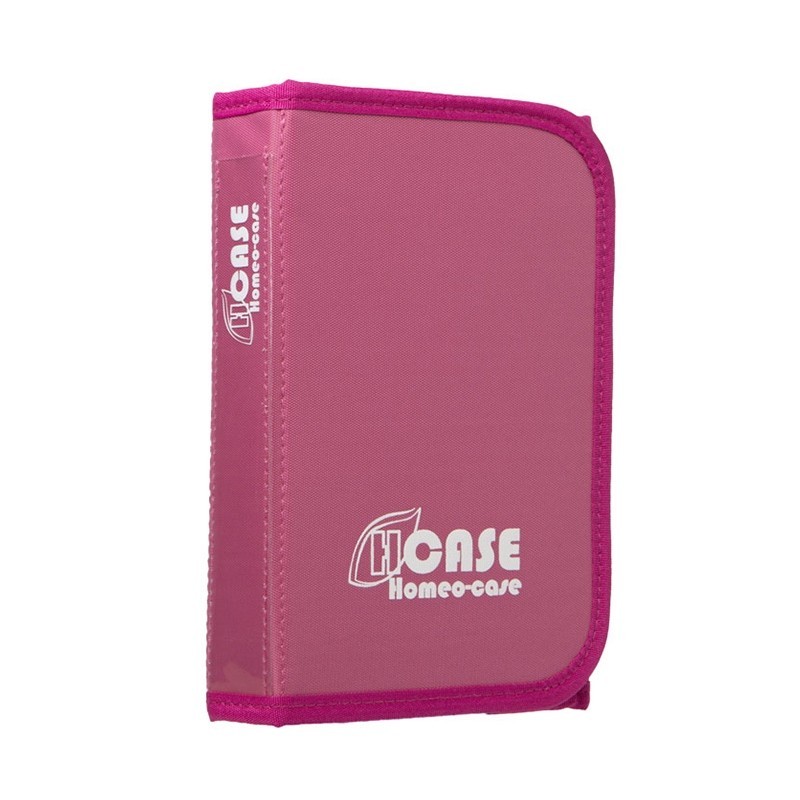 Case 40 ou Homeocase bleu marine, bordeaux et rose