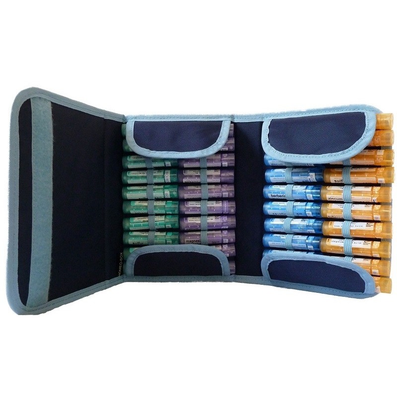 Caso 40 o Homeocase blu marino, bordeaux e rosa