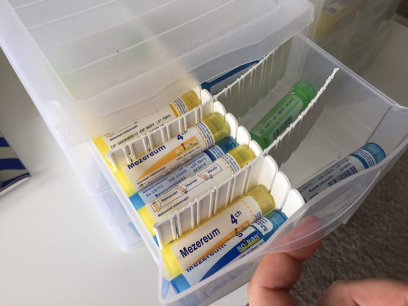 Stockage des médicaments homéopathiques